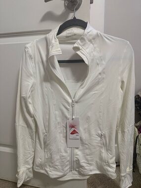 White Women's Active Zip Jacket